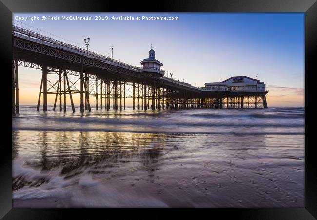 Blackpool North Pier at Sunset Framed Print by Katie McGuinness