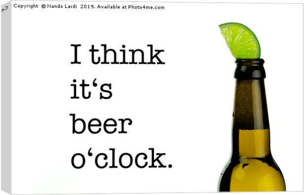 Beer O'Clock Canvas Print by DiFigiano Photography