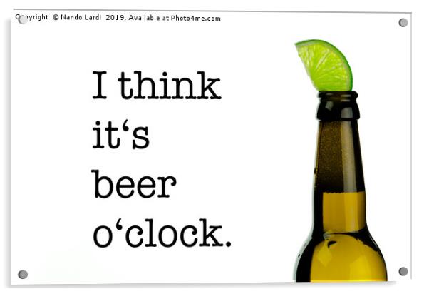Beer O'Clock Acrylic by DiFigiano Photography