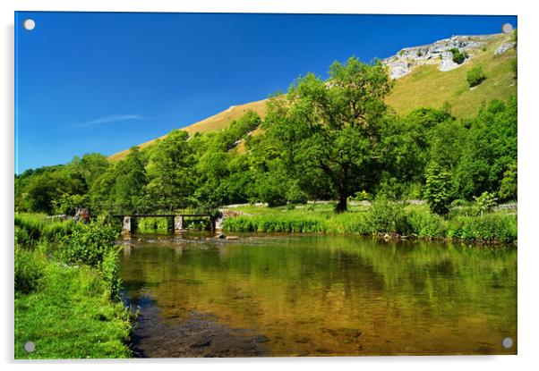 River Wye at Monsal Dale                       Acrylic by Darren Galpin