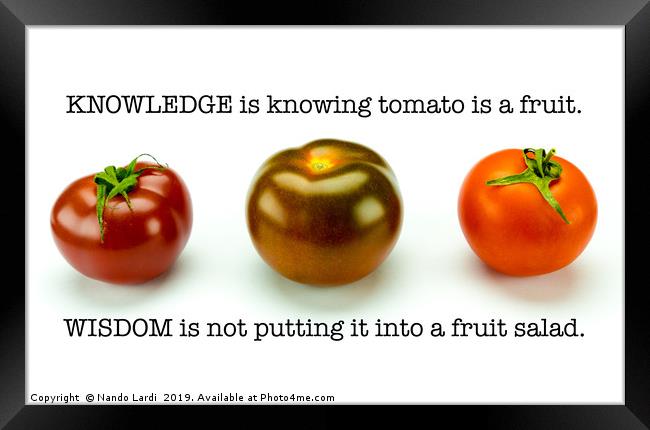 Knowledge and Wisdom Framed Print by DiFigiano Photography