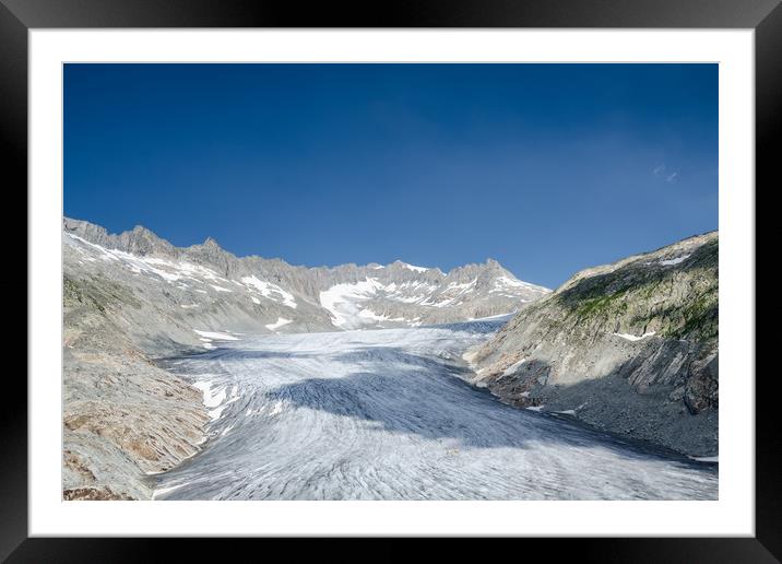 Rhone Glacier  Framed Mounted Print by Mike C.S.