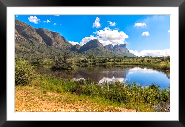 Tranquil Waters of Entabeni Reserve Framed Mounted Print by Gilbert Hurree