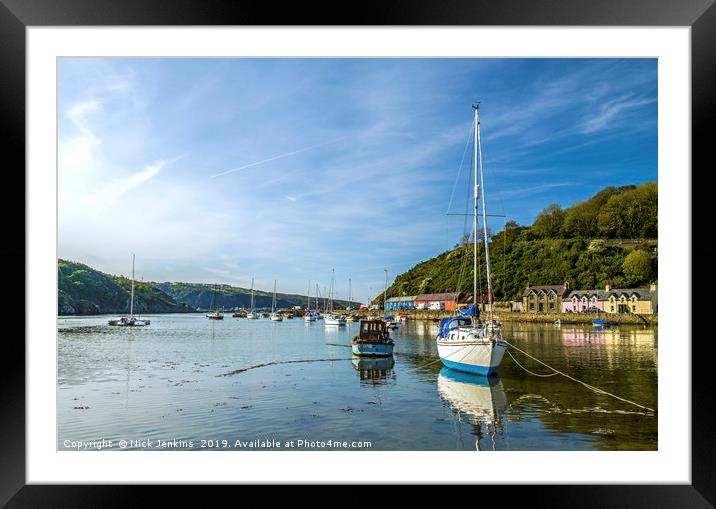 Abergwaun Harbour on a Calm Evening Pembrokeshire Framed Mounted Print by Nick Jenkins