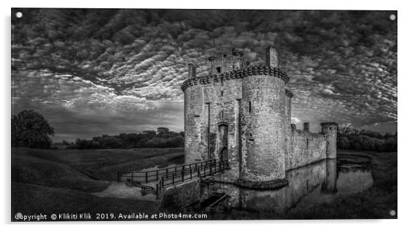Caerlaverock Castle Acrylic by Angela H