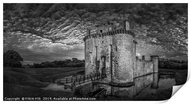 Caerlaverock Castle Print by Angela H