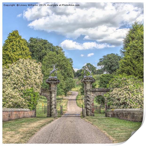 A country House Gateway Print by Linsey Williams