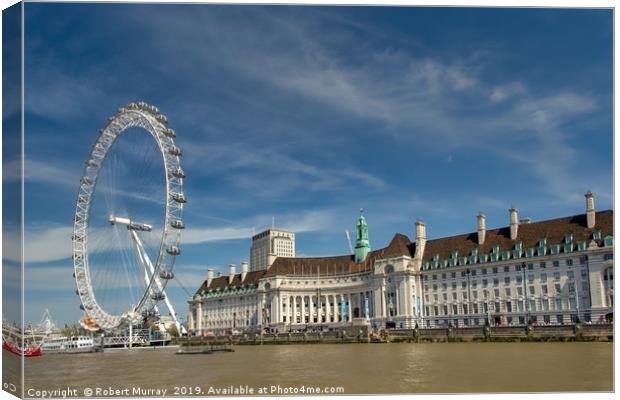 The London Eye Canvas Print by Robert Murray
