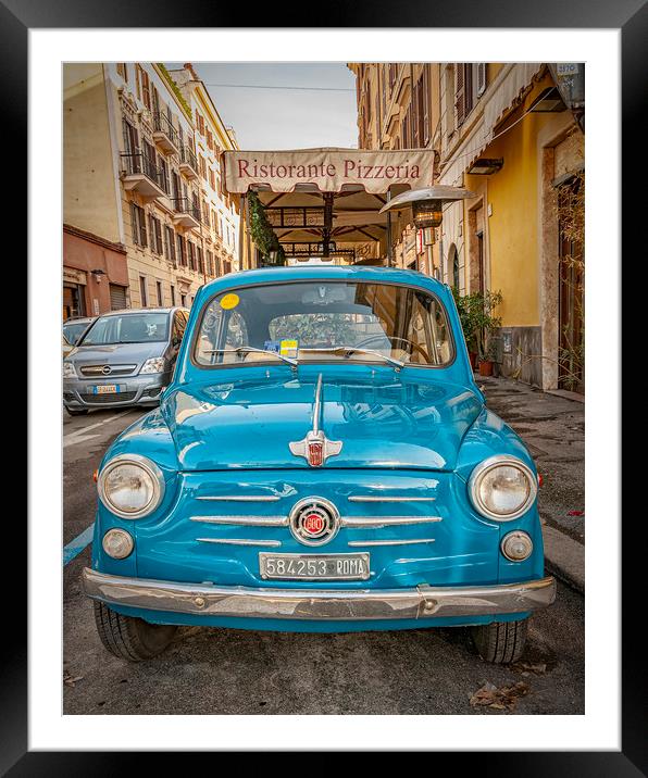 Classic Fiat 600 in Rome Framed Mounted Print by Antony McAulay