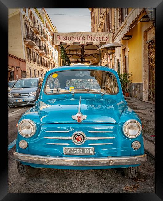 Classic Fiat 600 in Rome Framed Print by Antony McAulay