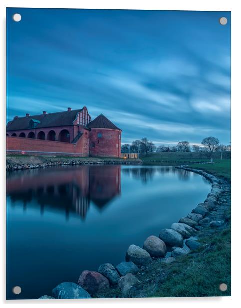 Landskrona Citadel at Blue Hour Acrylic by Antony McAulay