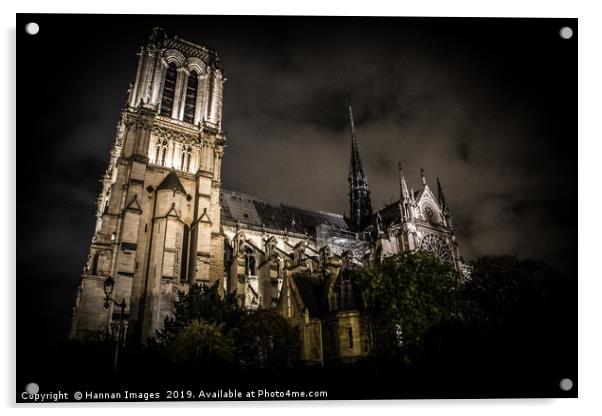 Notre Dame De Paris Acrylic by Hannan Images