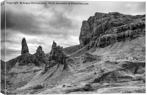 Old Man of Storr mono Canvas Print by Angus McComiskey