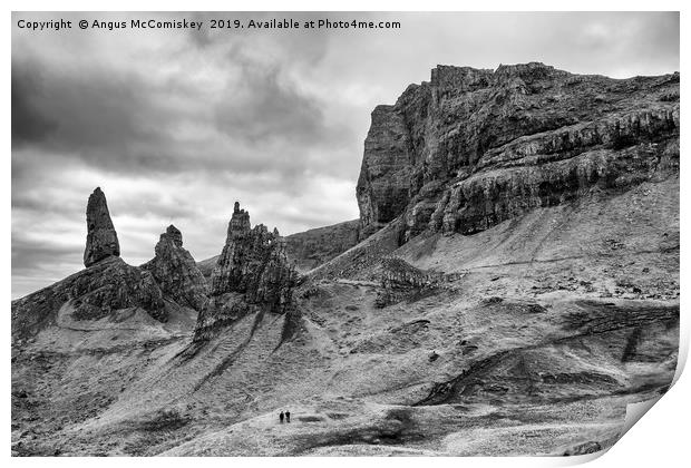 Old Man of Storr mono Print by Angus McComiskey
