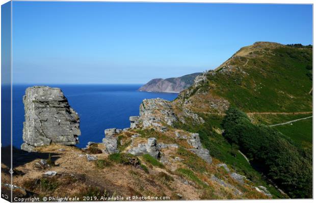 Valley of the Rocks at Lynton. Canvas Print by Philip Veale