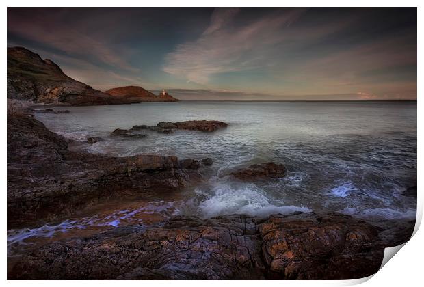 Evening at Bracelet Bay Print by Leighton Collins