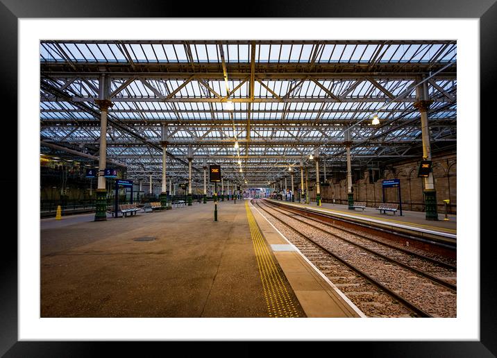 Edinburgh Waverley train station Framed Mounted Print by Svetlana Sewell