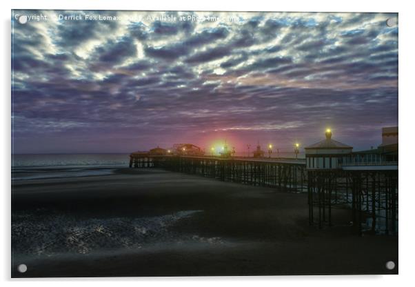 North Pier Blackpool Acrylic by Derrick Fox Lomax