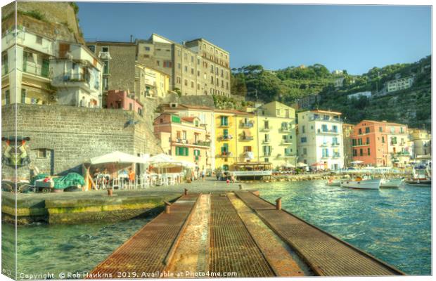 Sorrento Waterfront Canvas Print by Rob Hawkins