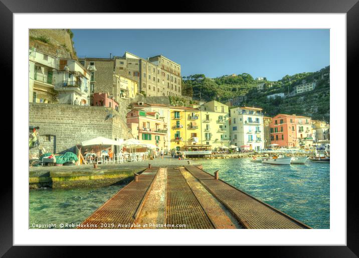 Sorrento Waterfront Framed Mounted Print by Rob Hawkins