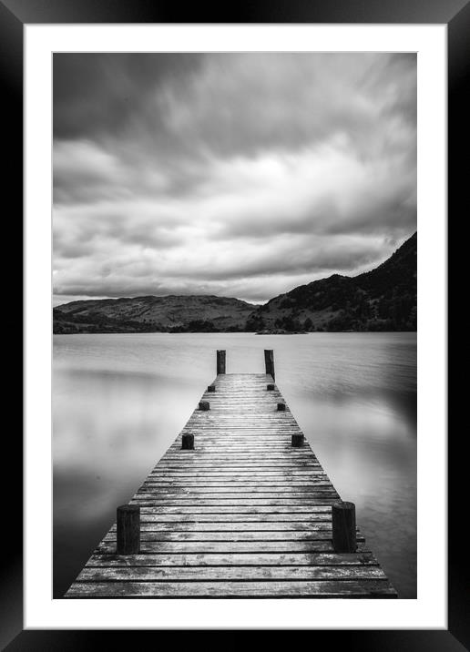 Ullswater Lake District jetty Framed Mounted Print by Robbie Spencer