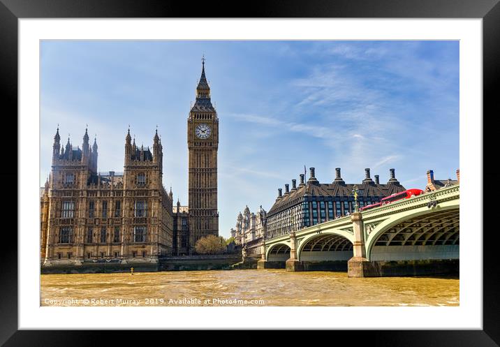 Big Ben and Houses of Parliament Framed Mounted Print by Robert Murray