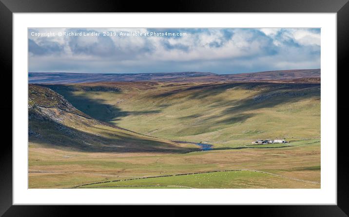 Widdybank Fell from High Hurth Edge Upper Teesdale Framed Mounted Print by Richard Laidler