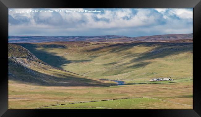 Widdybank Fell from High Hurth Edge Upper Teesdale Framed Print by Richard Laidler