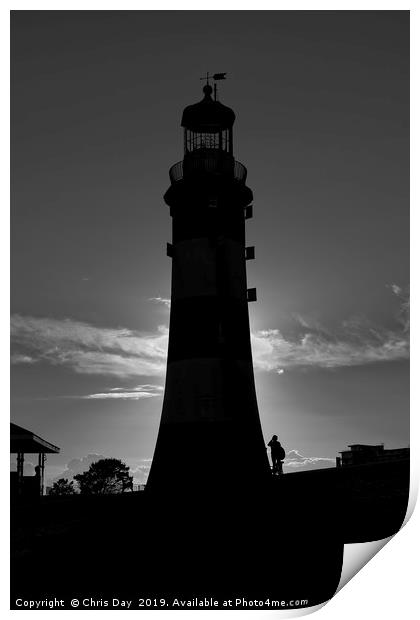 Smeatons Tower Plymouth Print by Chris Day