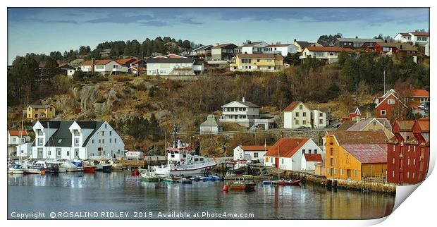 "Harbour at Kristiansund" Print by ROS RIDLEY