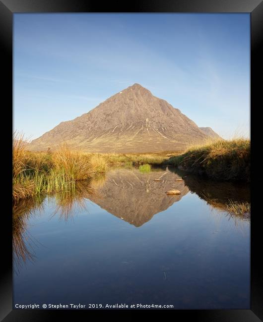 The Buachaille Reflected Framed Print by Stephen Taylor