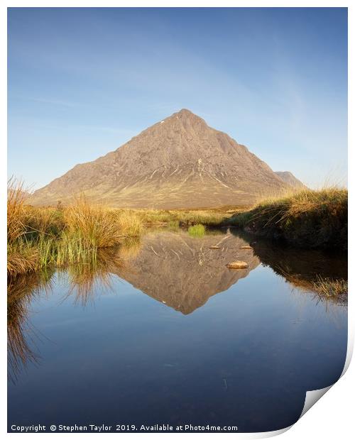 The Buachaille Reflected Print by Stephen Taylor
