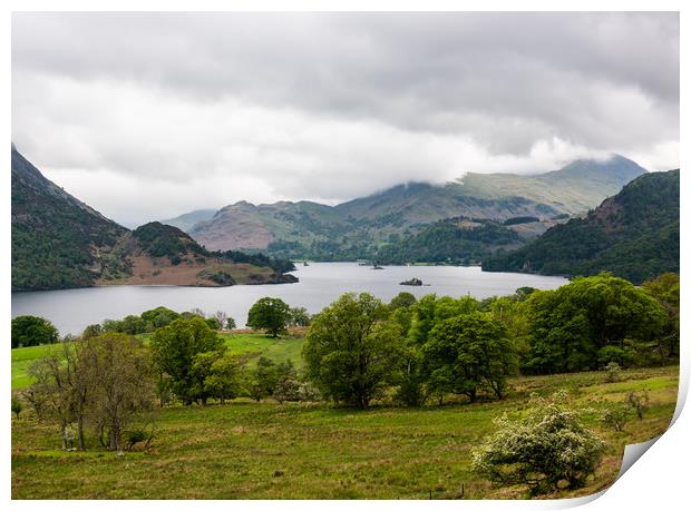 view down to Ullswater Print by Robbie Spencer