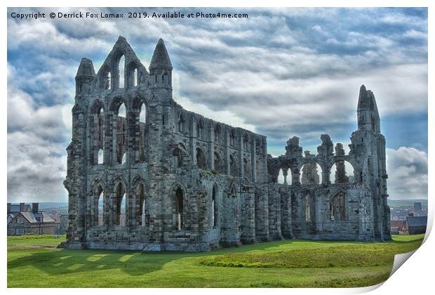 Whitby abbey yorkshire Print by Derrick Fox Lomax