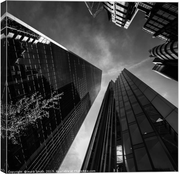 Looking Up - City of London Canvas Print by mark Smith