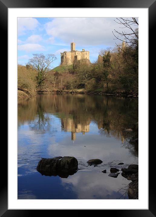 Warkworth castle Framed Mounted Print by Gail Johnson