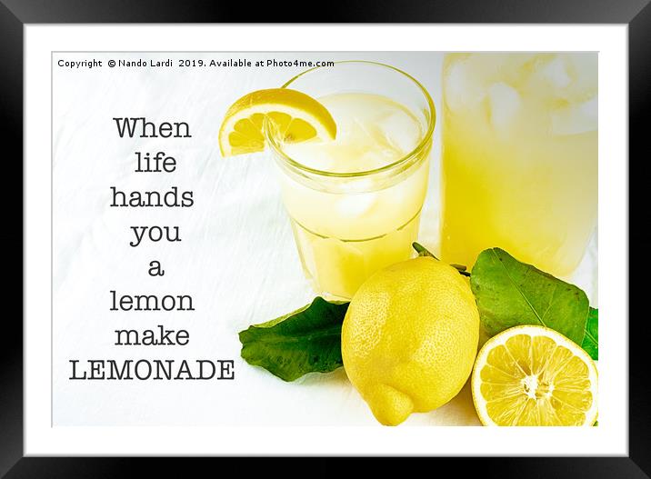 Lemonade Framed Mounted Print by DiFigiano Photography