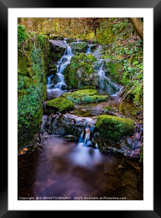 water fall Framed Mounted Print by D.APHOTOGRAPHY 