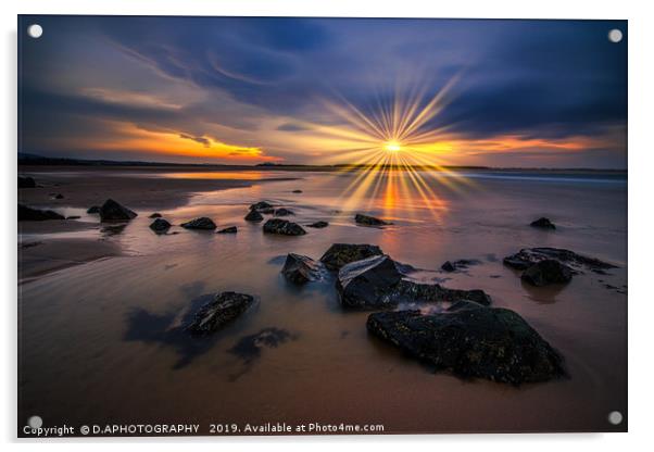 Sunset beach Acrylic by D.APHOTOGRAPHY 