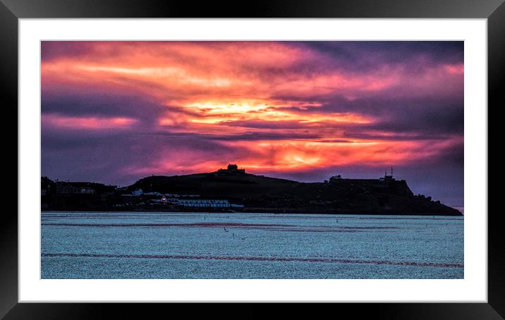 st ives sunset Framed Mounted Print by keith sutton