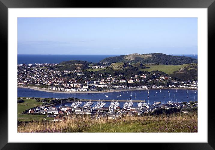 View from Conwy Mountain Framed Mounted Print by Gail Johnson