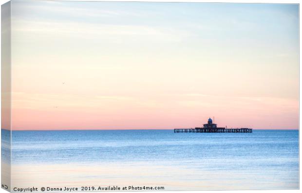 Old pier at Herne Bay, Kent Canvas Print by Donna Joyce