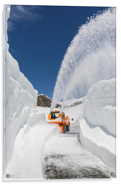 Snow blower Acrylic by Paolo Seimandi