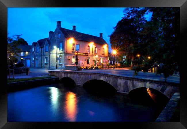 A Night to Remember in Bourton-on-the-Water Framed Print by Andy Evans Photos