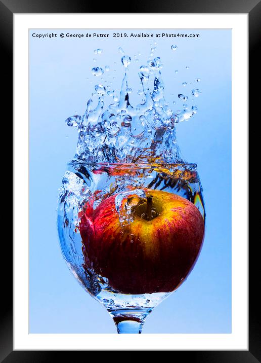 Cider Apple Splash Framed Mounted Print by George de Putron
