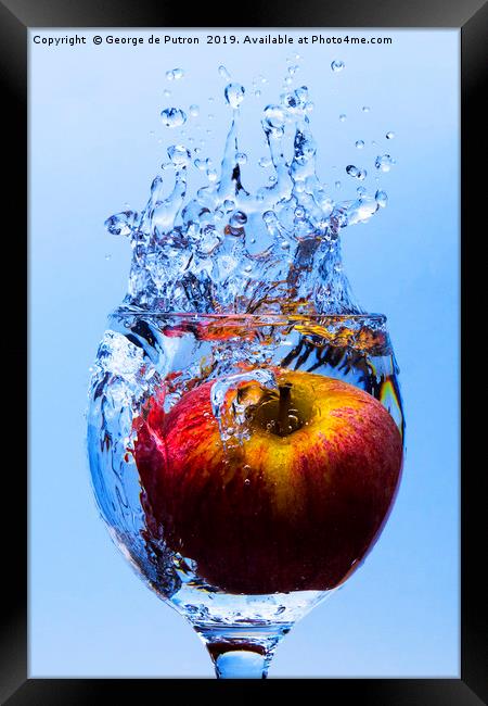 Cider Apple Splash Framed Print by George de Putron