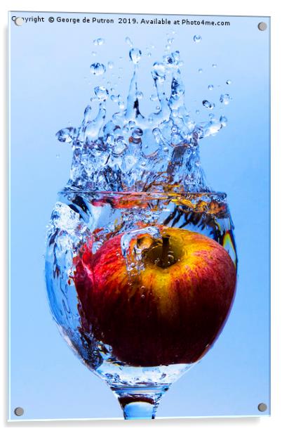 Cider Apple Splash Acrylic by George de Putron