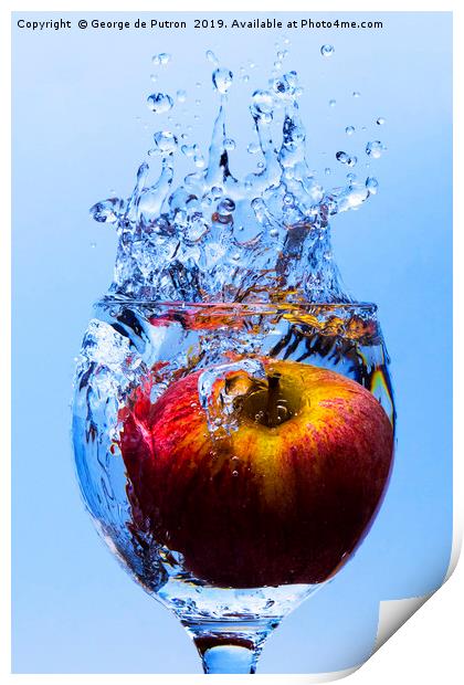Cider Apple Splash Print by George de Putron