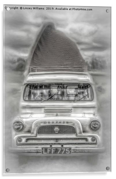 Bedford Camper Van Acrylic by Linsey Williams