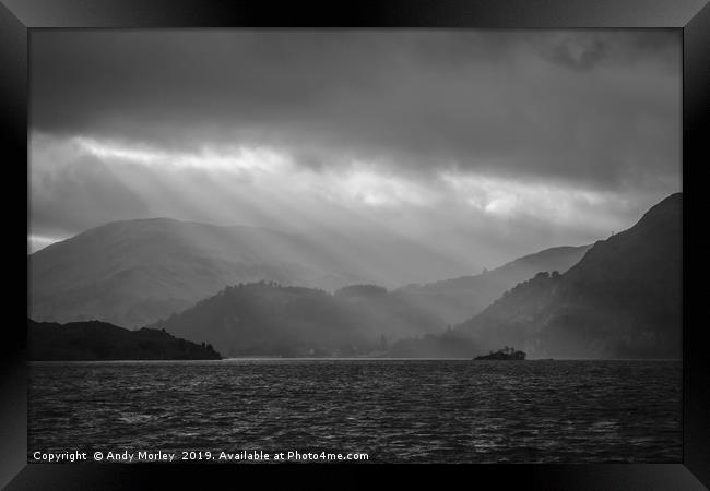Two views of Ullswater #2: Stormy Framed Print by Andy Morley